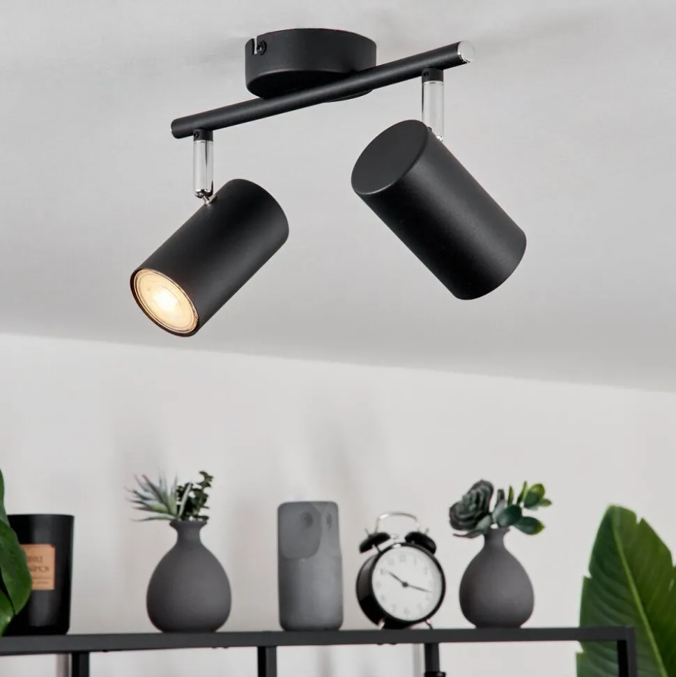 Plafonnier Javel Noir, 2 Lumieres