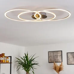 Plafonnier Johsa Led Nickel Mat, Argente, 3 Lumieres