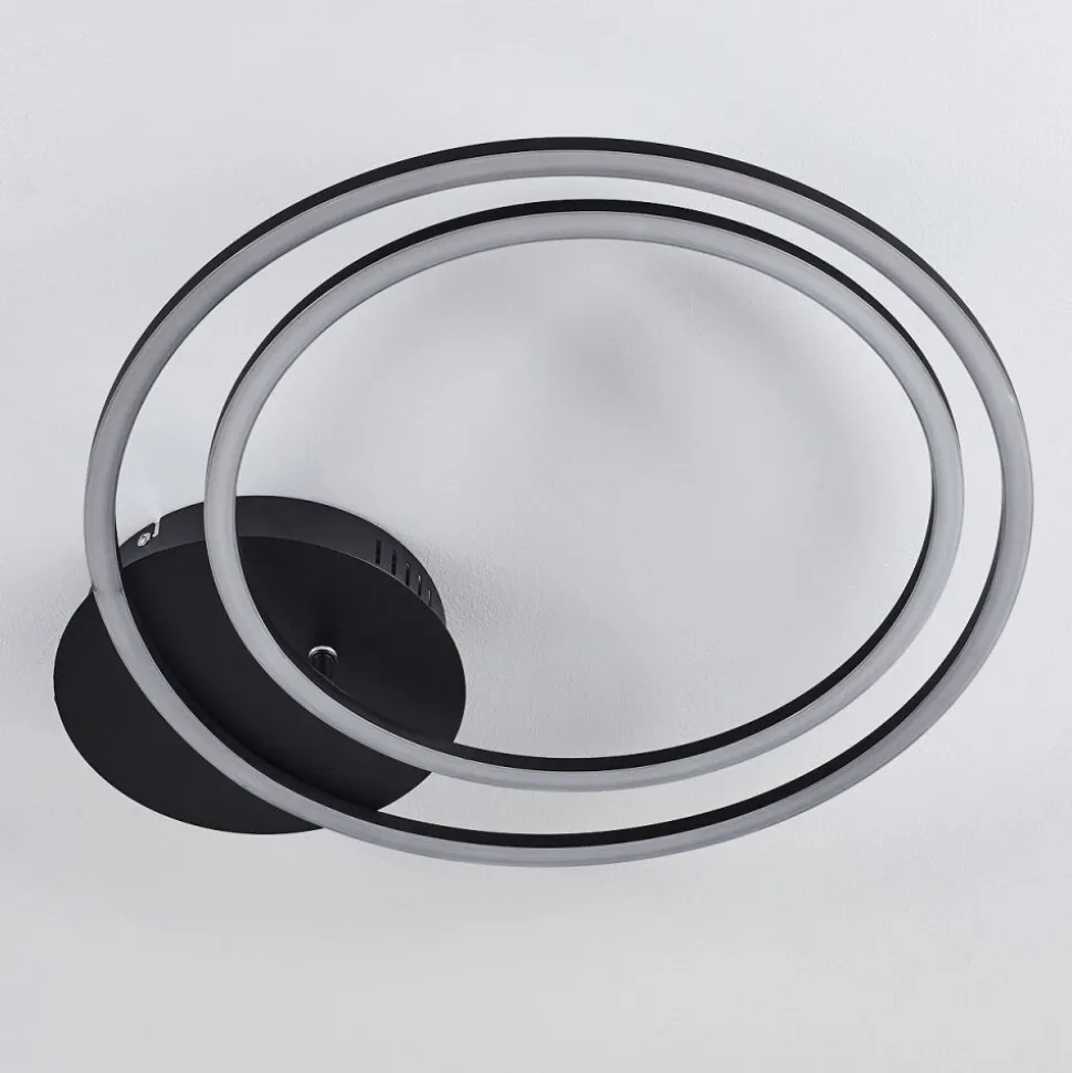 Plafonnier Johsa Led Noir, 2 Lumieres