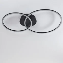 Plafonnier Johsa Led Noir, 2 Lumieres