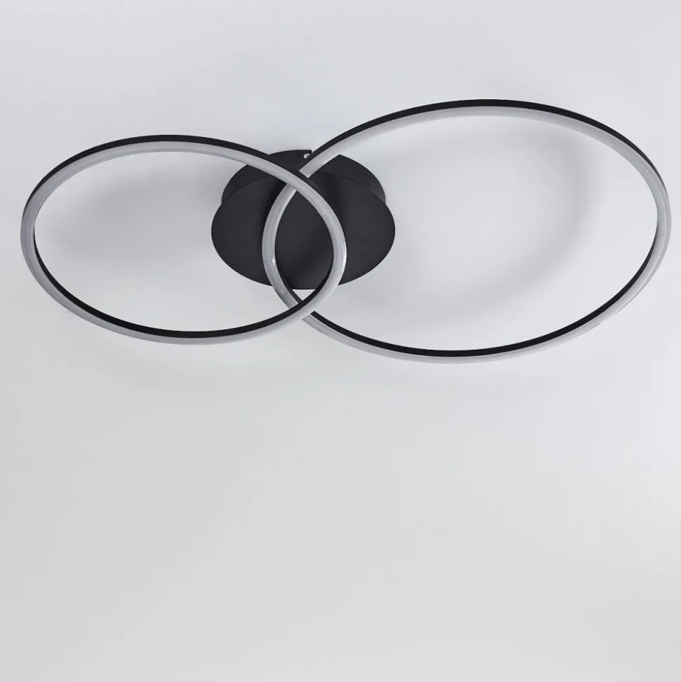 Plafonnier Johsa Led Noir, 2 Lumieres