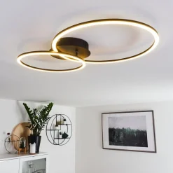 Plafonnier Johsa Led Noir, 2 Lumieres