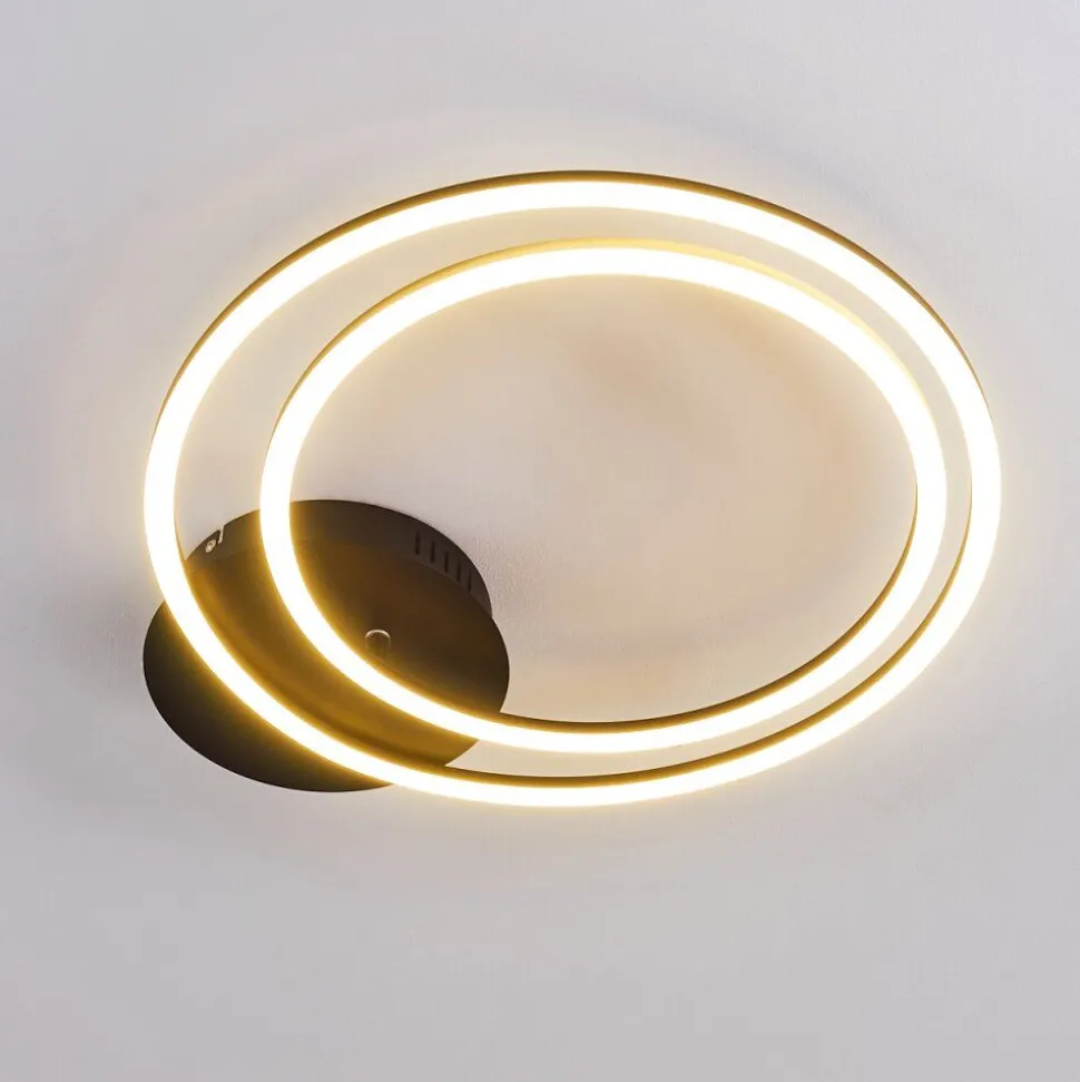 Plafonnier Johsa Led Noir, 2 Lumieres