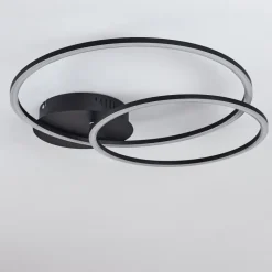 Plafonnier Johsa Led Noir, 2 Lumieres