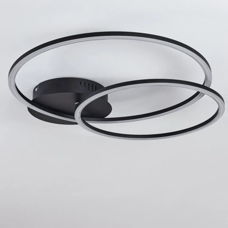 Plafonnier Johsa Led Noir, 2 Lumieres