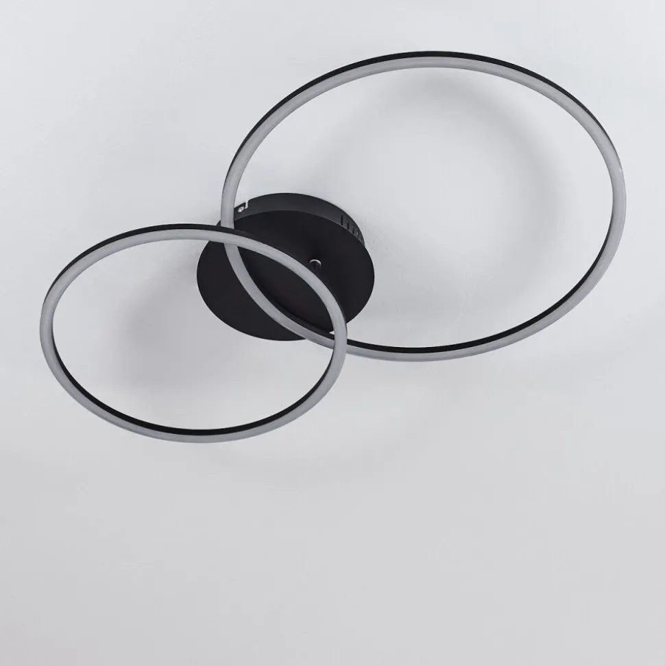 Plafonnier Johsa Led Noir, 2 Lumieres
