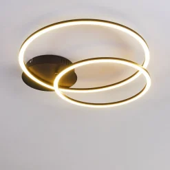 Plafonnier Johsa Led Noir, 2 Lumieres