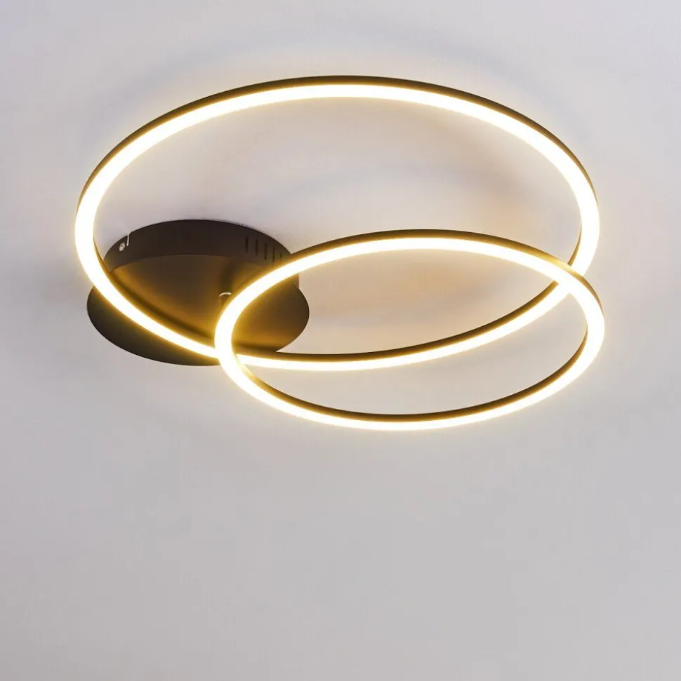 Plafonnier Johsa Led Noir, 2 Lumieres