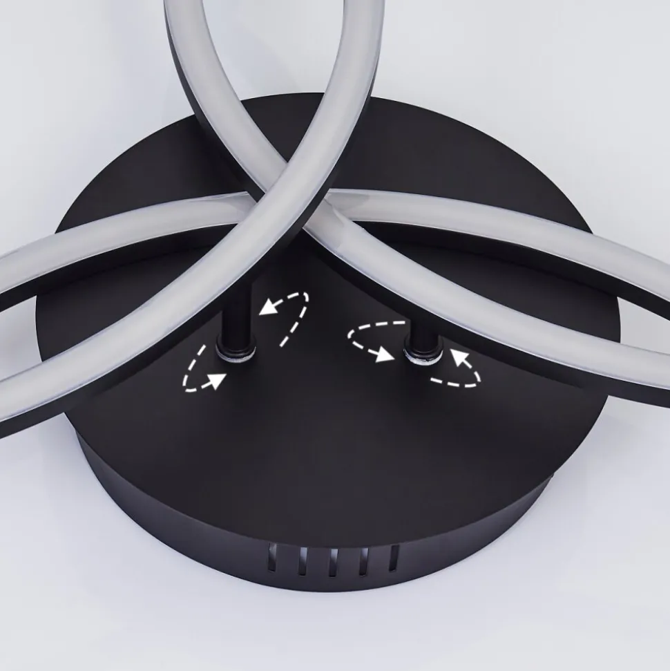 Plafonnier Johsa Led Noir, 3 Lumieres