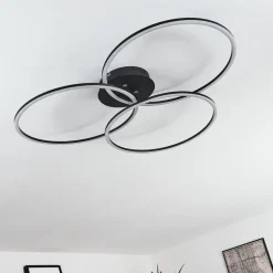 Plafonnier Johsa Led Noir, 3 Lumieres