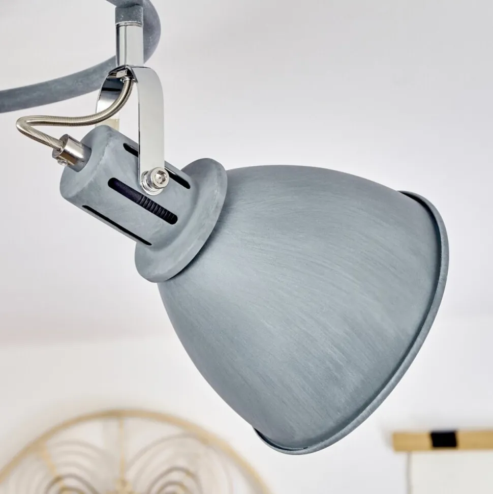 Plafonnier Koppom Bleu, Gris, 3 Lumieres