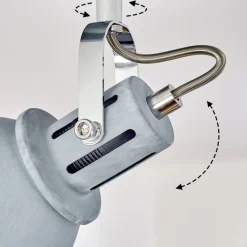 Plafonnier Koppom Bleu, Gris, 3 Lumieres
