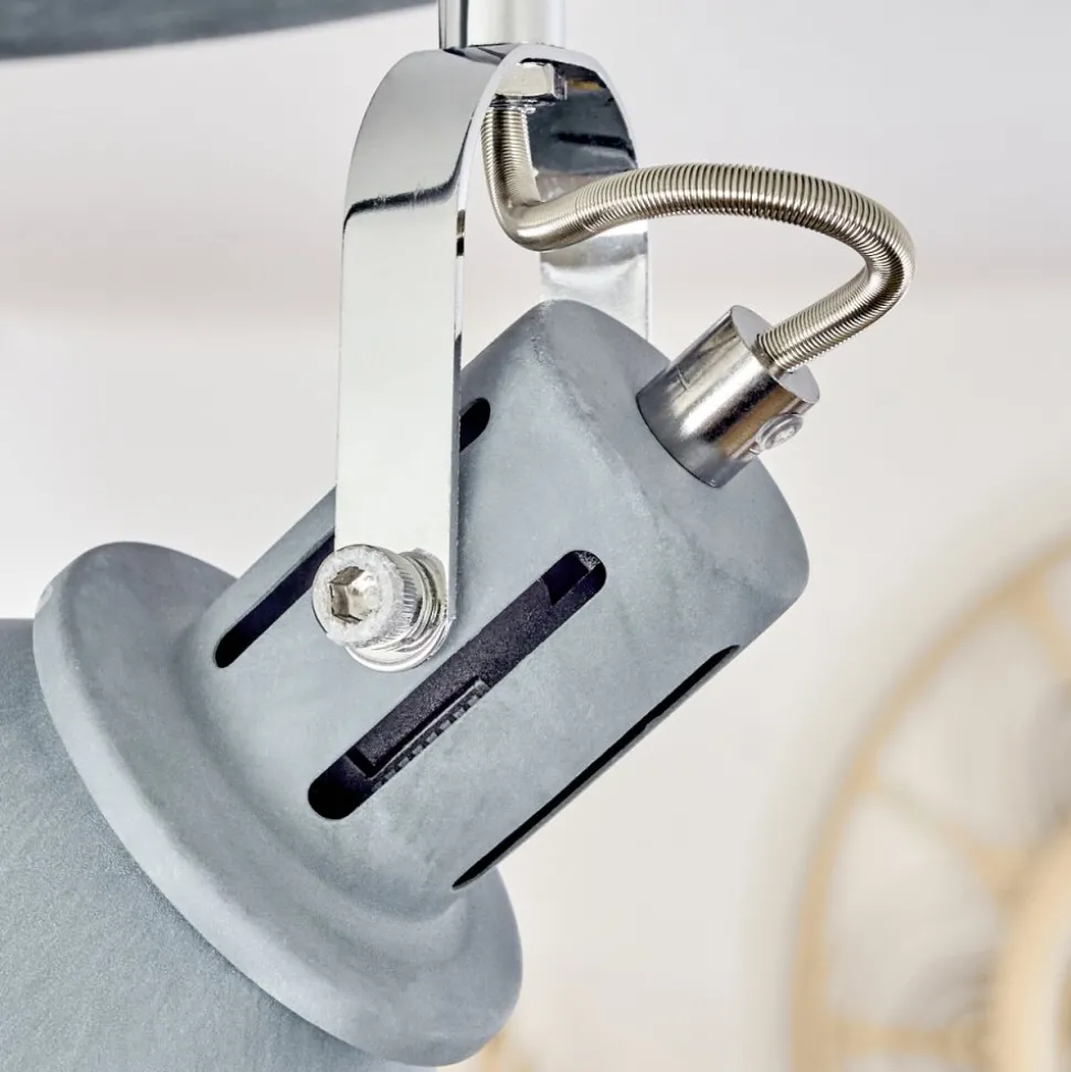 Plafonnier Koppom Bleu, Gris, 3 Lumieres