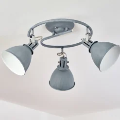 Plafonnier Koppom Bleu, Gris, 3 Lumieres