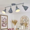 Plafonnier Koppom Bleu, Gris, 4 Lumieres