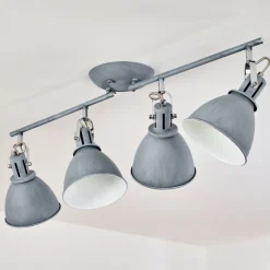 Plafonnier Koppom Bleu, Gris, 4 Lumieres