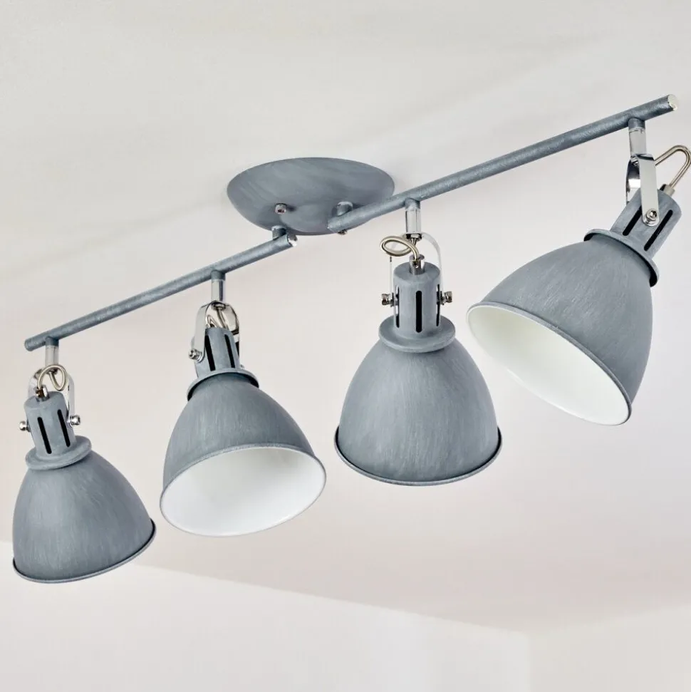 Plafonnier Koppom Bleu, Gris, 4 Lumieres