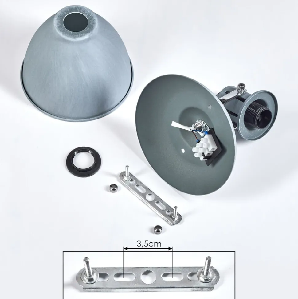 Plafonnier Koppom Chrome, Gris, 1 Lumiere
