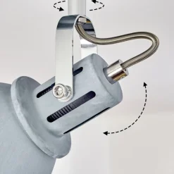 Plafonnier Koppom Chrome, Gris, 1 Lumiere