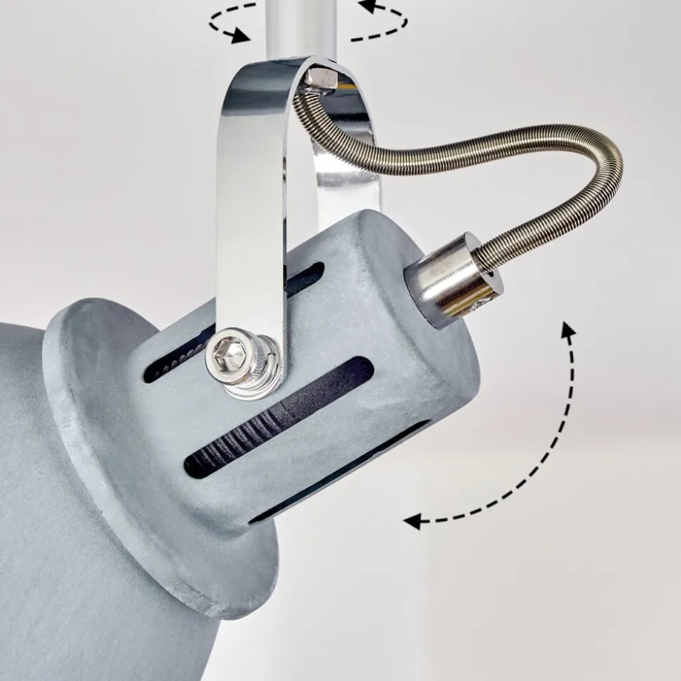 Plafonnier Koppom Chrome, Gris, 1 Lumiere