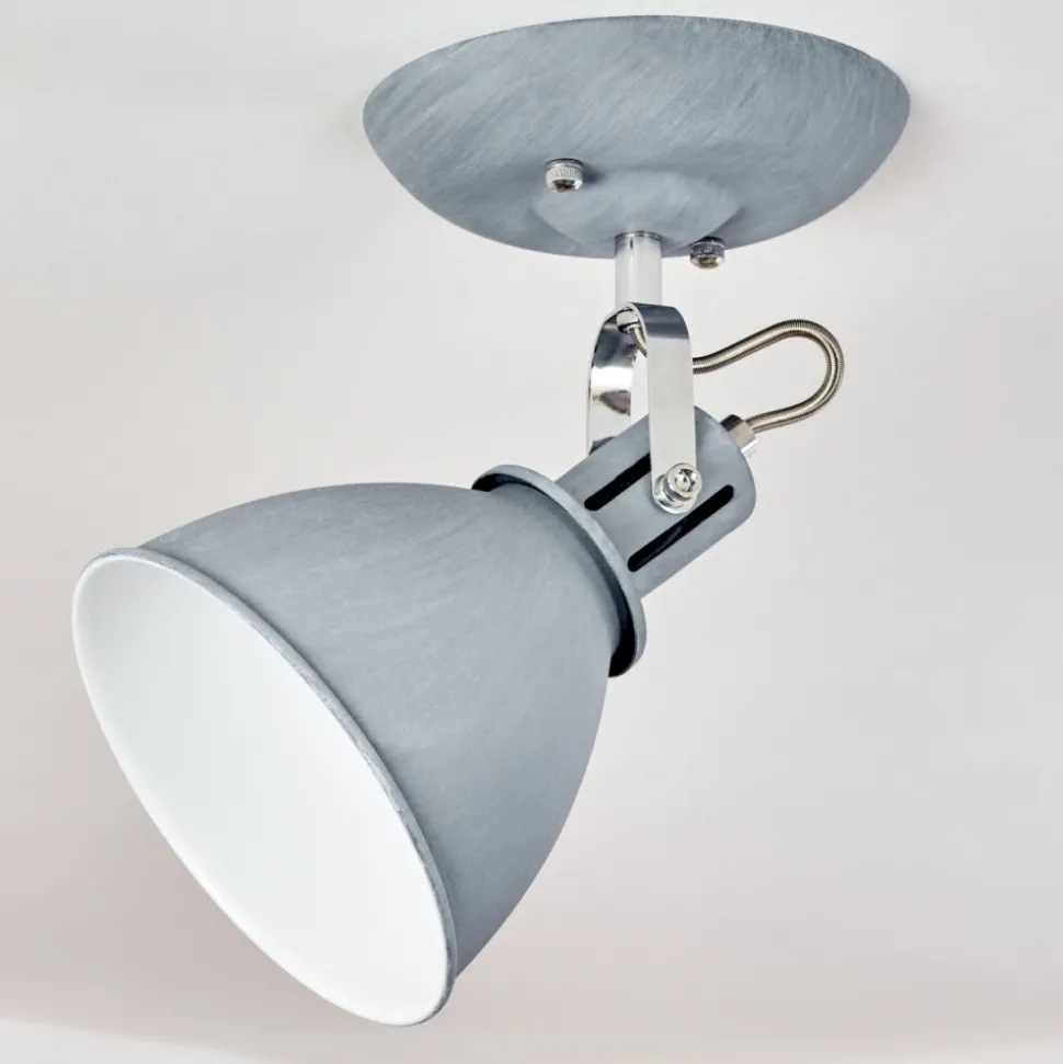 Plafonnier Koppom Chrome, Gris, 1 Lumiere