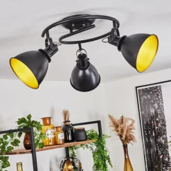 Plafonnier Koppom Noir, 3 Lumieres