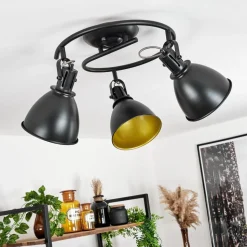 Plafonnier Koppom Noir, 3 Lumieres