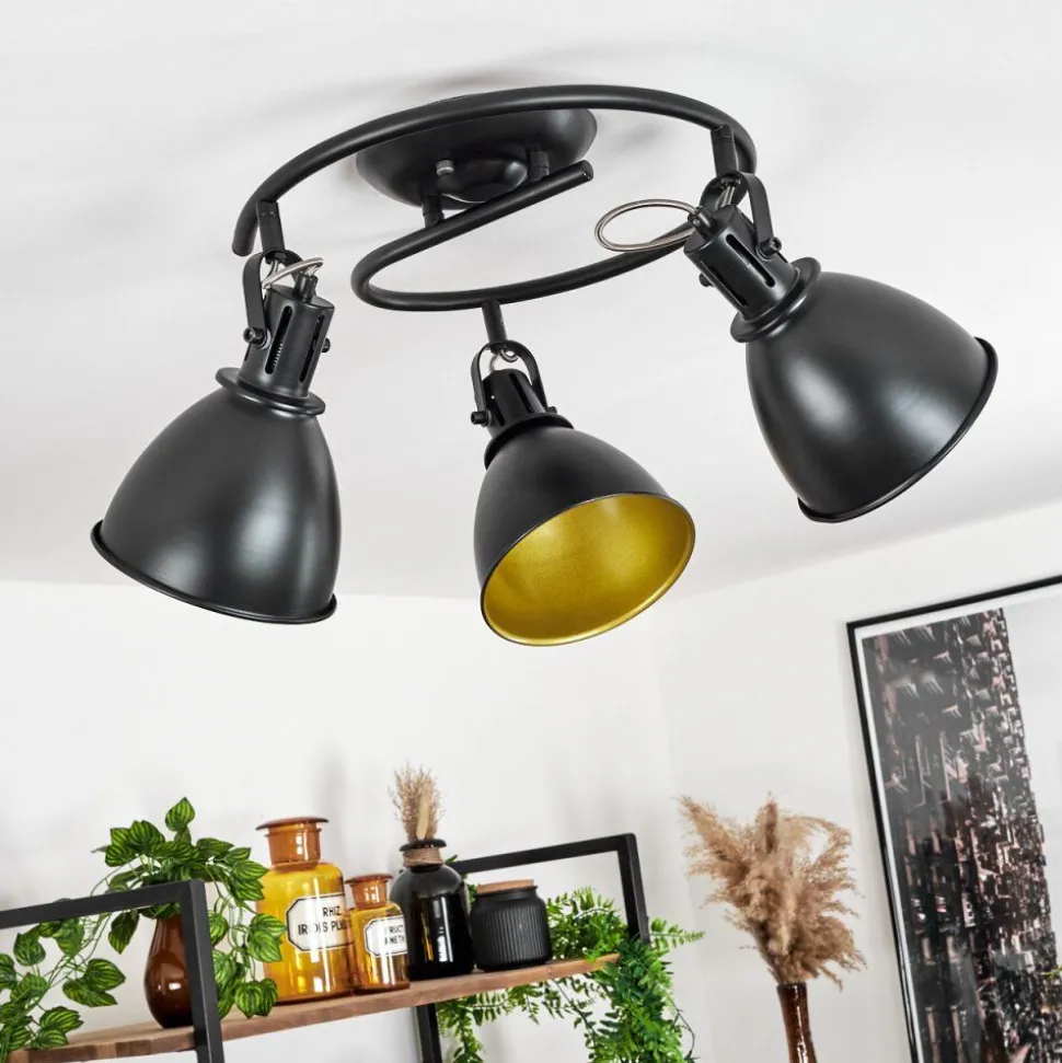 Plafonnier Koppom Noir, 3 Lumieres