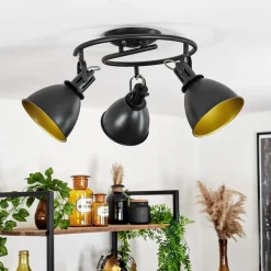 Plafonnier Koppom Noir, 3 Lumieres