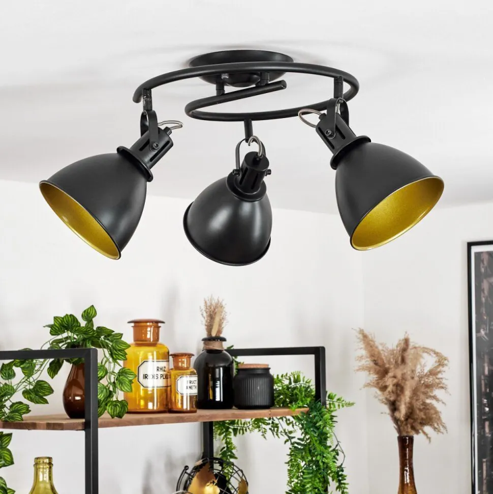 Plafonnier Koppom Noir, 3 Lumieres