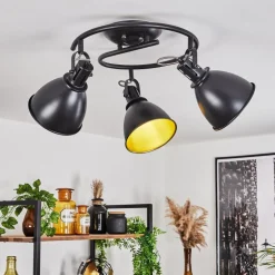 Plafonnier Koppom Noir, 3 Lumieres