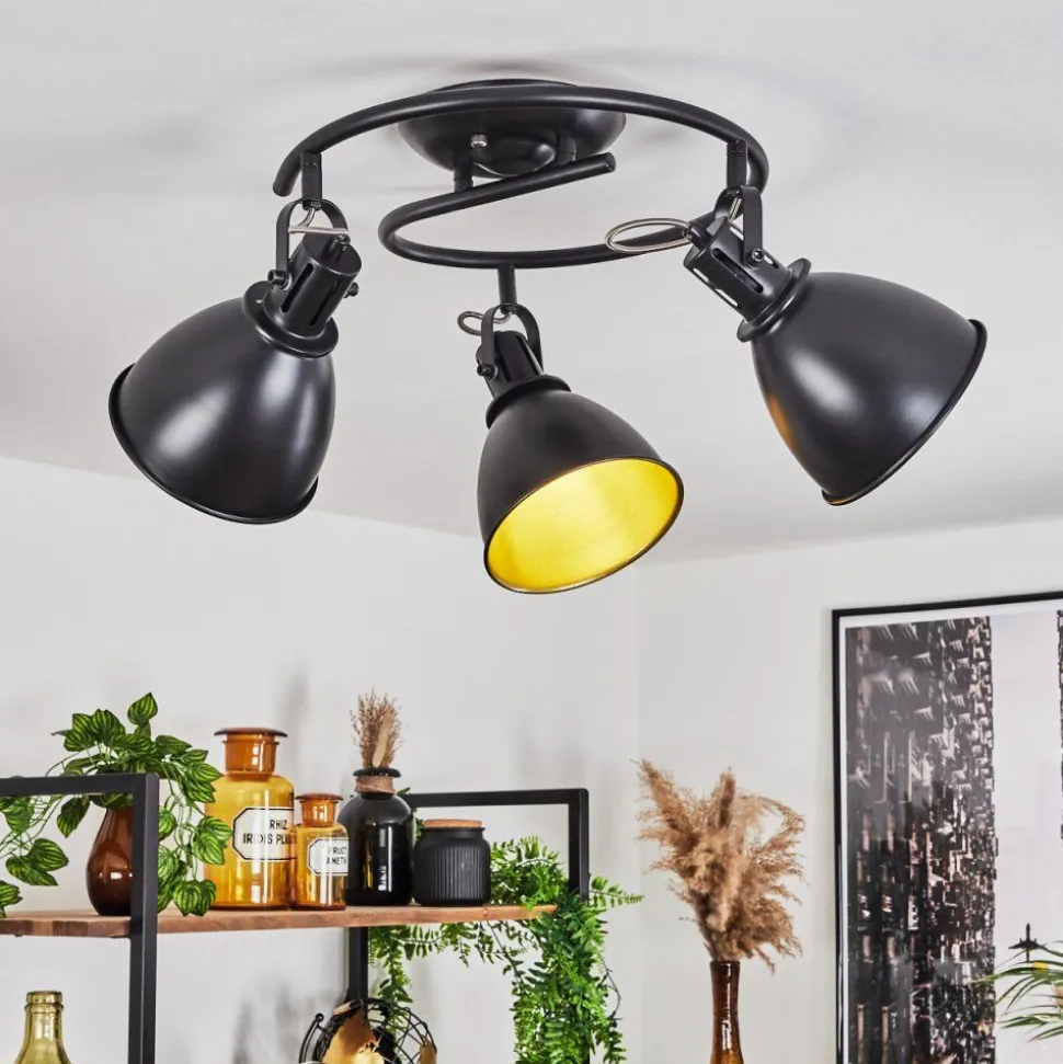 Plafonnier Koppom Noir, 3 Lumieres