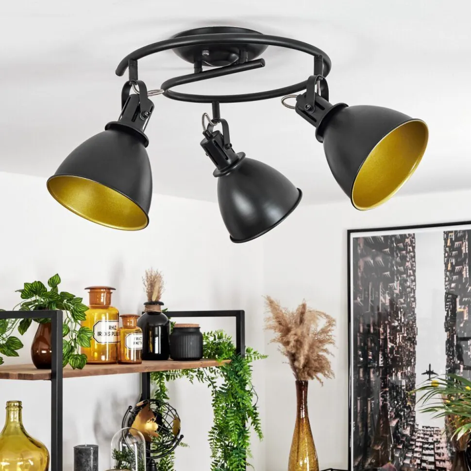Plafonnier Koppom Noir, 3 Lumieres