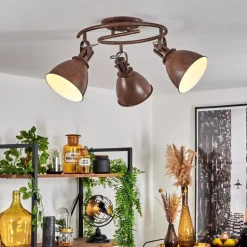 Plafonnier Koppom Rouille, 3 Lumieres