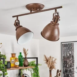 Plafonnier Koppom Rouille, 2 Lumieres