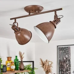 Plafonnier Koppom Rouille, 2 Lumieres