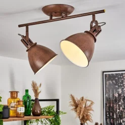 Plafonnier Koppom Rouille, 2 Lumieres