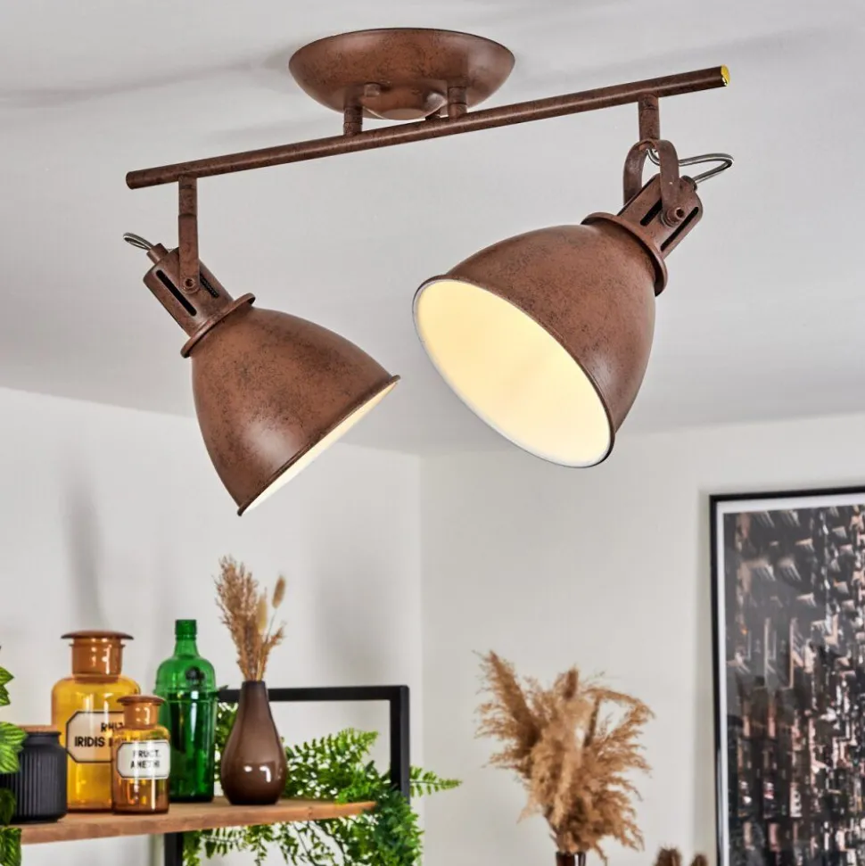 Plafonnier Koppom Rouille, 2 Lumieres