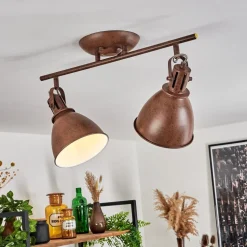 Plafonnier Koppom Rouille, 2 Lumieres
