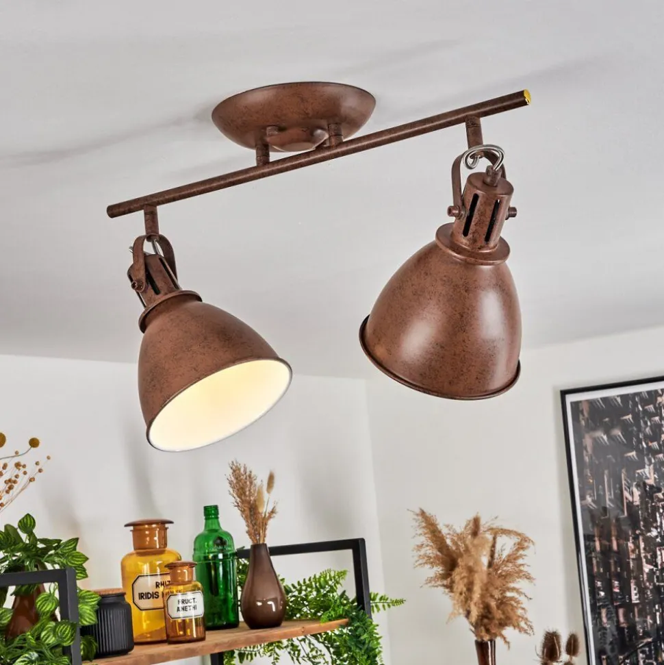 Plafonnier Koppom Rouille, 2 Lumieres