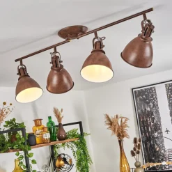 Plafonnier Koppom Rouille, 4 Lumieres