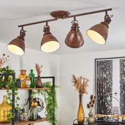 Plafonnier Koppom Rouille, 4 Lumieres