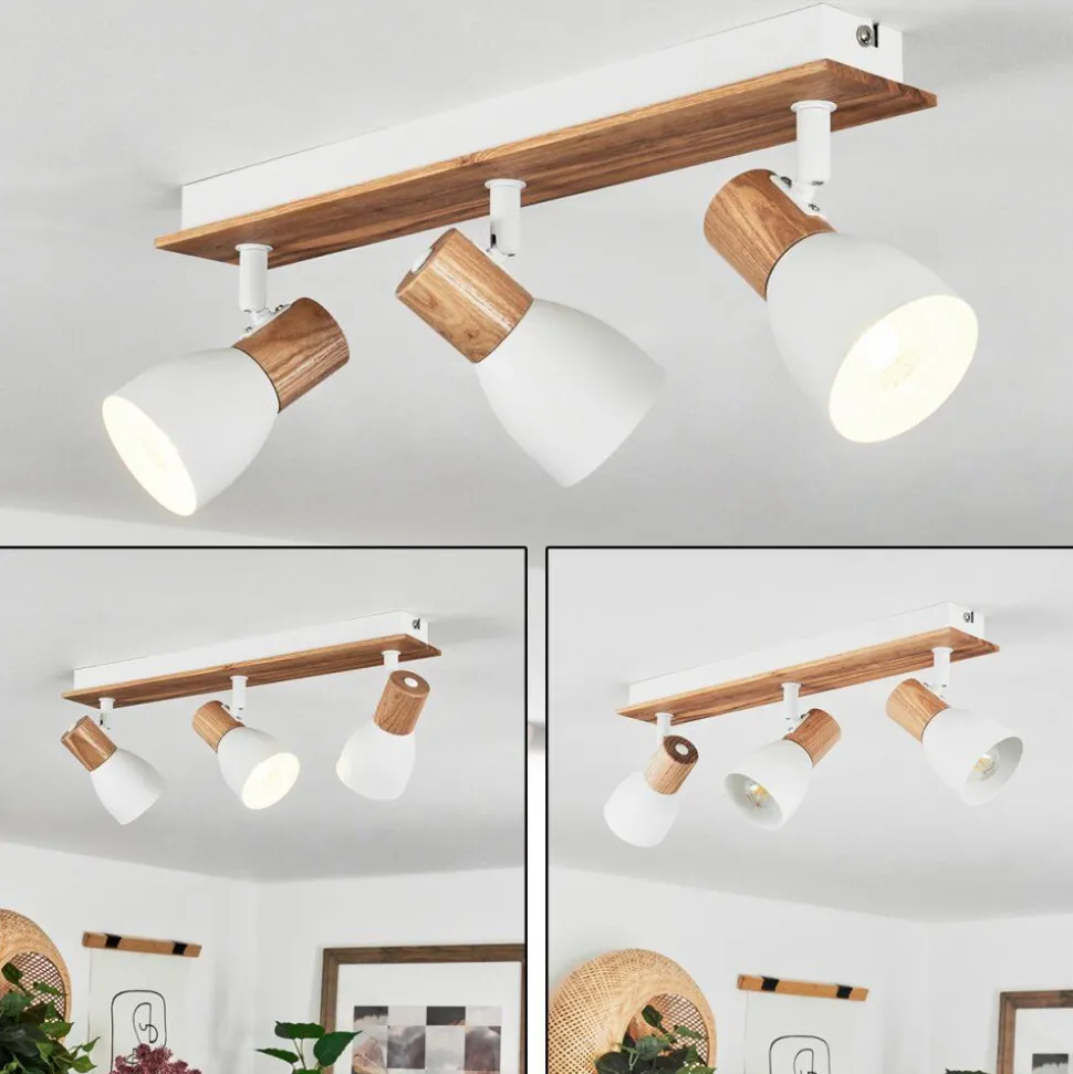 Plafonnier Kouek Ecru, Blanc, 3 Lumieres