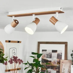 Plafonnier Kouek Ecru, Blanc, 3 Lumieres