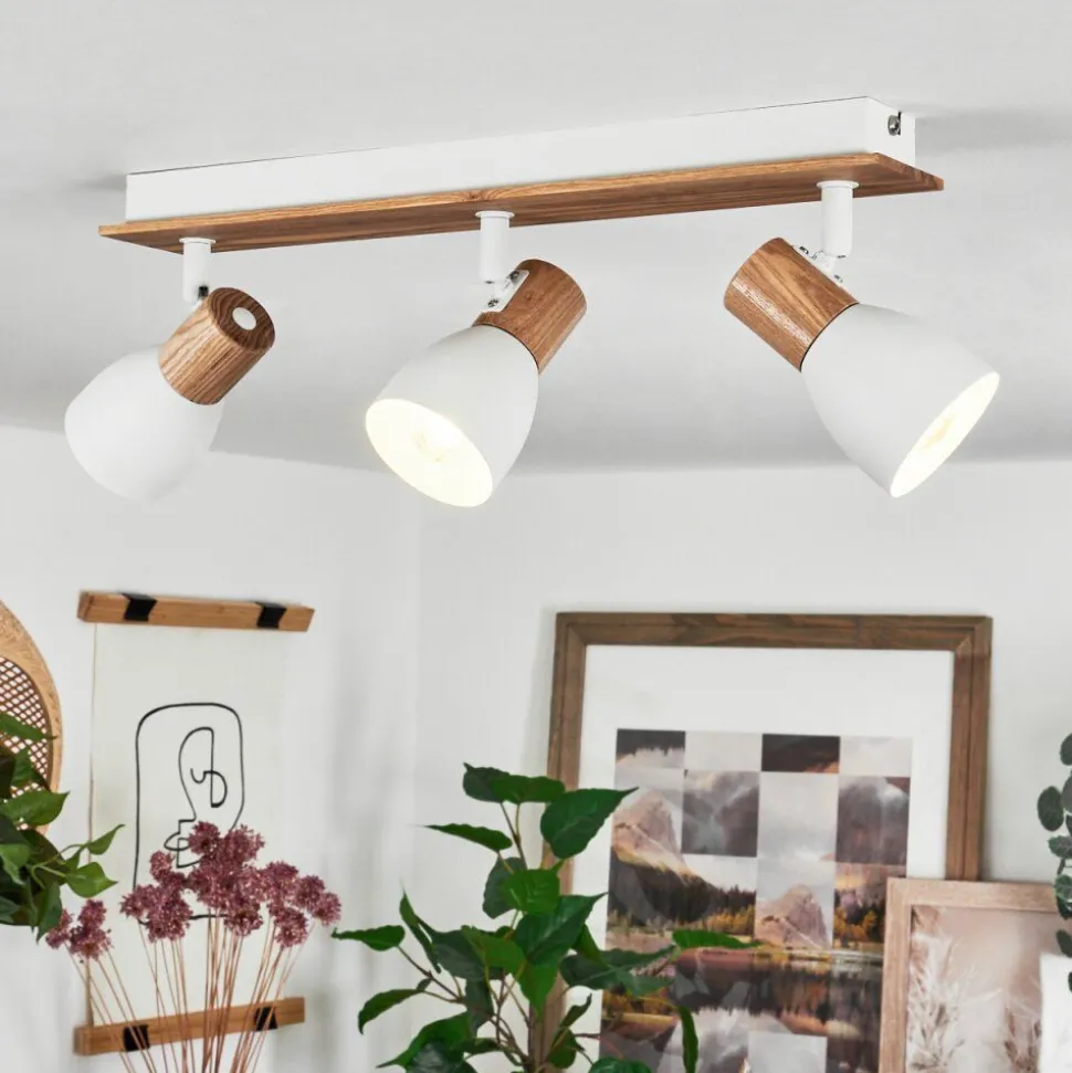 Plafonnier Kouek Ecru, Blanc, 3 Lumieres