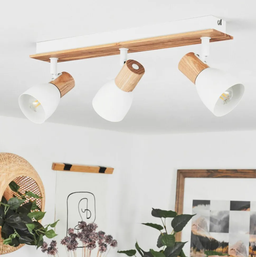 Plafonnier Kouek Ecru, Blanc, 3 Lumieres