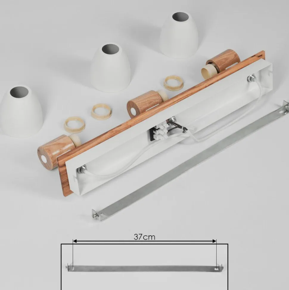 Plafonnier Kouek Ecru, Blanc, 3 Lumieres