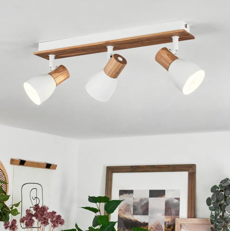 Plafonnier Kouek Ecru, Blanc, 3 Lumieres