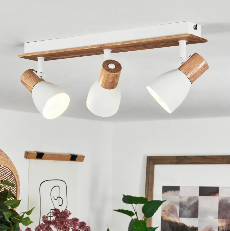 Plafonnier Kouek Ecru, Blanc, 3 Lumieres