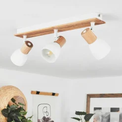 Plafonnier Kouek Ecru, Blanc, 3 Lumieres